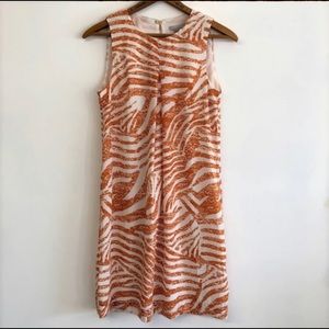 H&M Orange Zebra Stripes Sleeveless Dress | 10